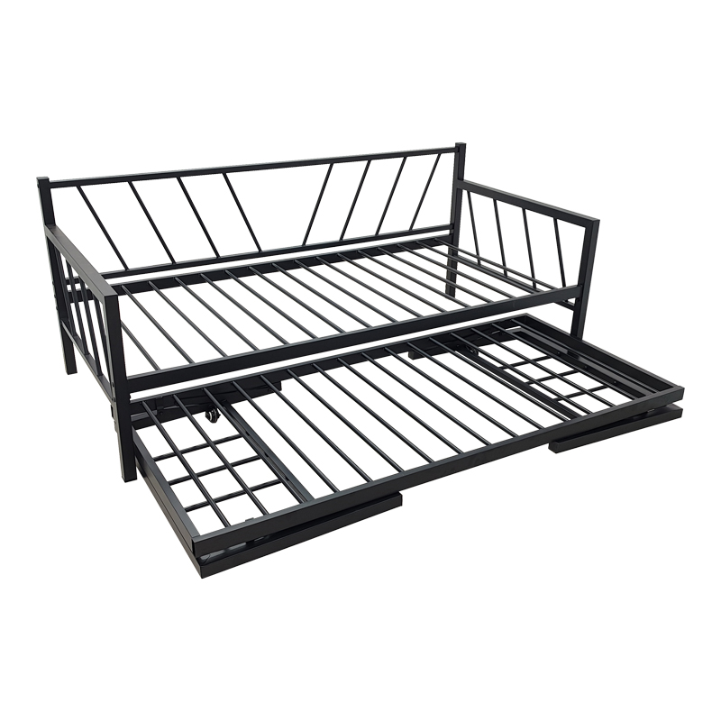 Κρεβάτι-Καναπές Remmie pakoworld μέταλλο μαύρο 90x190εκ