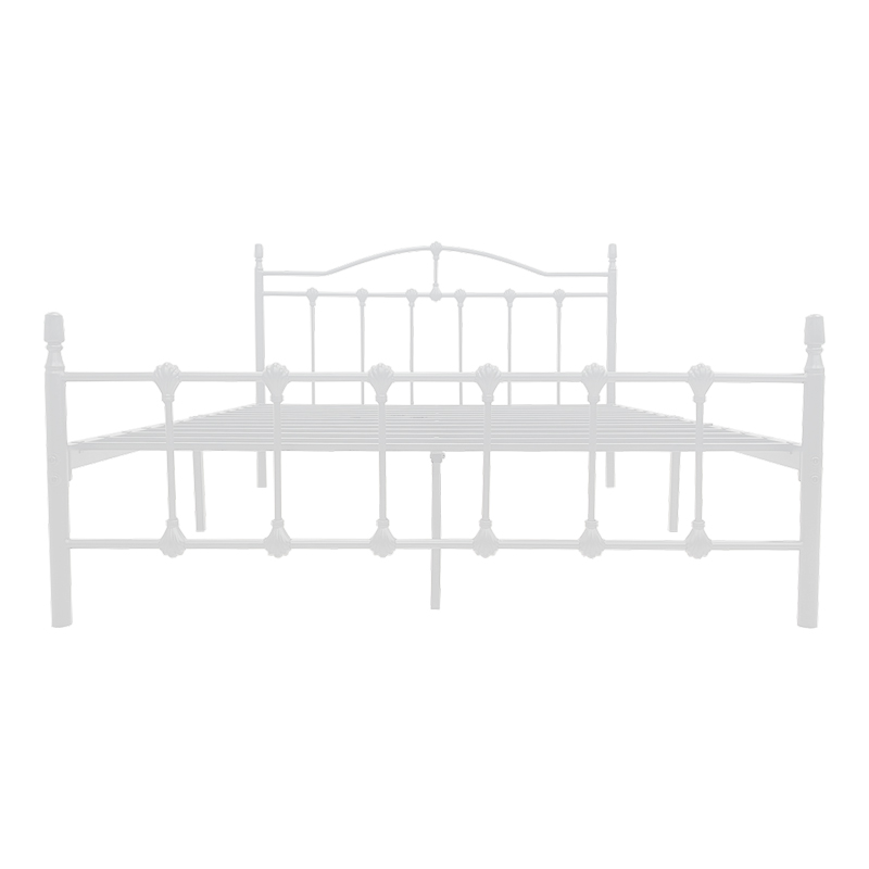 Κρεβάτι Wotso pakoworld μεταλλικό λευκό 150x200εκ