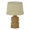 Wabbi Inart E27 ceramic table lamp in grey antique-beige shade D28x41cm