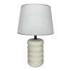 Graike Inart E27 ceramic table lamp in beige shade D26x37cm