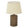 Graike Inart E27 ceramic table lamp in grey antique-beige shade D26x37cm