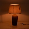 Barout Inart E27 ceramic table lamp in grey antique -beige shade D40x62cm