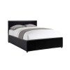 Dellia pakoworld bed with storage space pu black 120x200cm