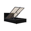 Dellia pakoworld bed with storage space pu black 120x200cm