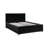 Dellia pakoworld bed with storage space pu black 120x200cm