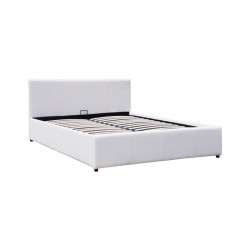 Dellia pakoworld bed with storage space pu white 120x200cm