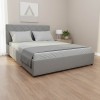 Dreamie pakoworld bed with storage space, fabric, grey 160x200cm