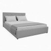 Dreamie pakoworld bed with storage space, fabric, grey 160x200cm
