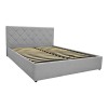 Dreamie pakoworld bed with storage space, fabric, grey 160x200cm