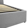 Dreamie pakoworld bed with storage space, fabric, grey 160x200cm
