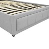 Κρεβάτι Huga pakoworld με αποθηκευτικό χώρο ύφασμα γκρι 120x200εκ