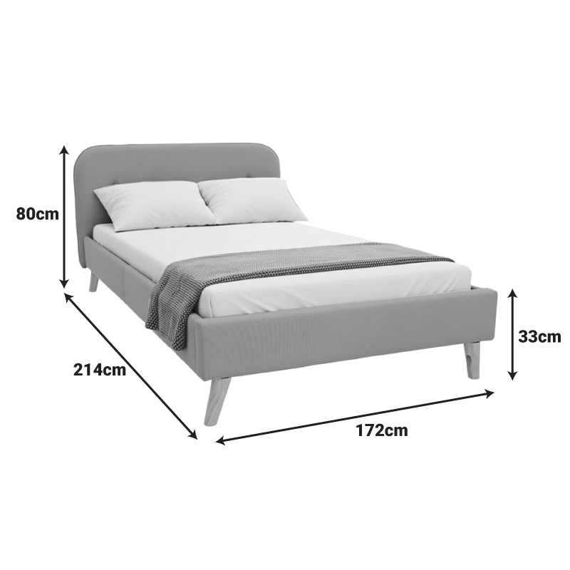 Κρεβάτι LumiLux pakoworld ύφασμα σε μπεζ απόχρωση 160x200εκ