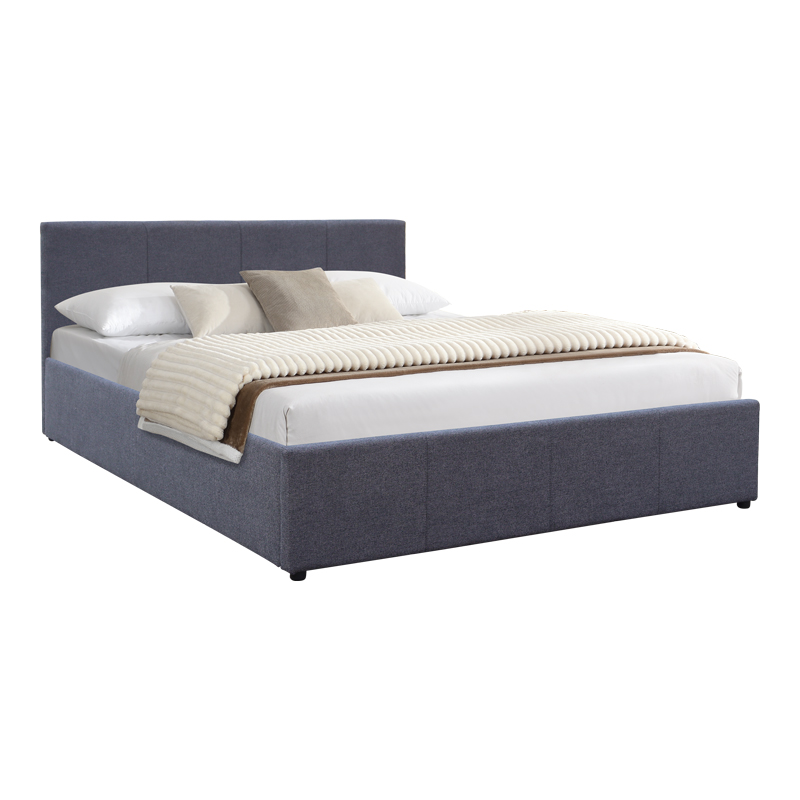 Dellia pakoworld bed with storage space anthracite fabric 150x200cm