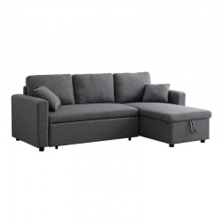 Kamore pakoworld corner reversible sofa bed with storage space anthracite fabric 223x146x85cm
