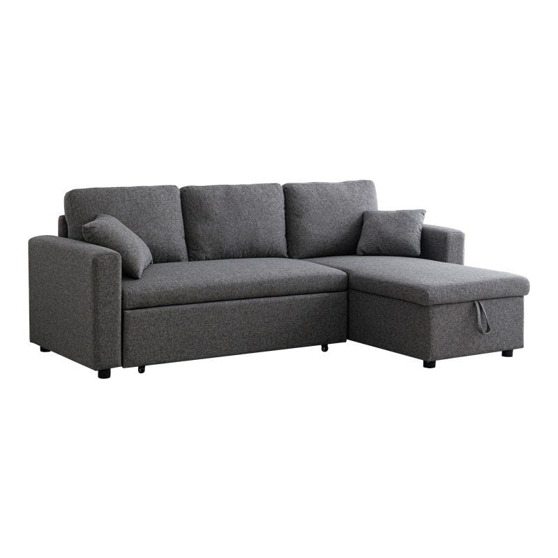 Kamore pakoworld corner reversible sofa bed with storage space anthracite fabric 223x146x85cm