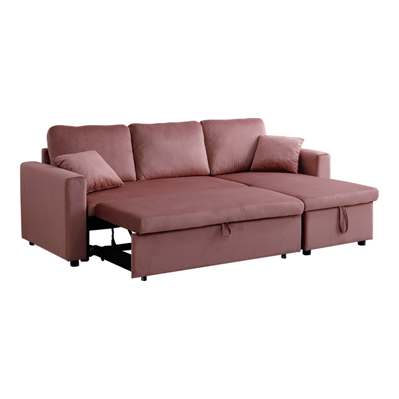 Kamore pakoworld corner reversible sofa bed with storage space velvet rotten apple 223x146x85cm Kamore pakoworld corner reversible sofa bed with storage space velvet rotten apple 223x146x85cm