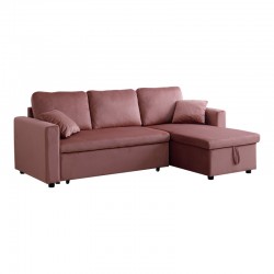Kamore pakoworld corner reversible sofa bed with storage space velvet rotten apple 223x146x85cm Kamore pakoworld corner reversible sofa bed with storage space velvet rotten apple 223x146x85cm