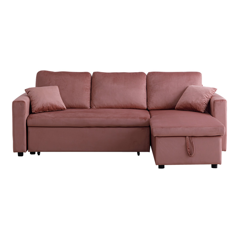 Kamore pakoworld corner reversible sofa bed with storage space velvet rotten apple 223x146x85cm Kamore pakoworld corner reversible sofa bed with storage space velvet rotten apple 223x146x85cm