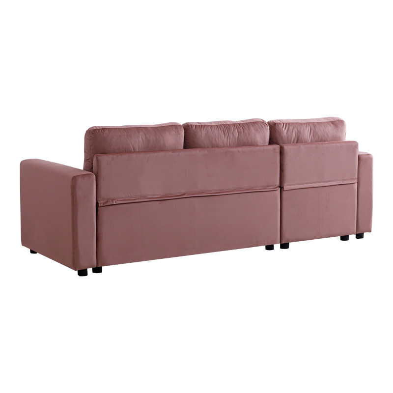 Kamore pakoworld corner reversible sofa bed with storage space velvet rotten apple 223x146x85cm Kamore pakoworld corner reversible sofa bed with storage space velvet rotten apple 223x146x85cm