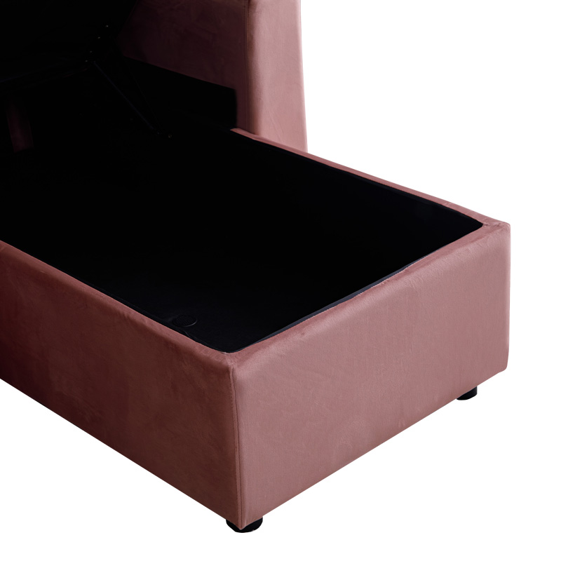 Kamore pakoworld corner reversible sofa bed with storage space velvet rotten apple 223x146x85cm Kamore pakoworld corner reversible sofa bed with storage space velvet rotten apple 223x146x85cm