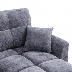 Comfie pakoworld corner reversible sofa bed with storage space dark grey fabric 260x156x98cm