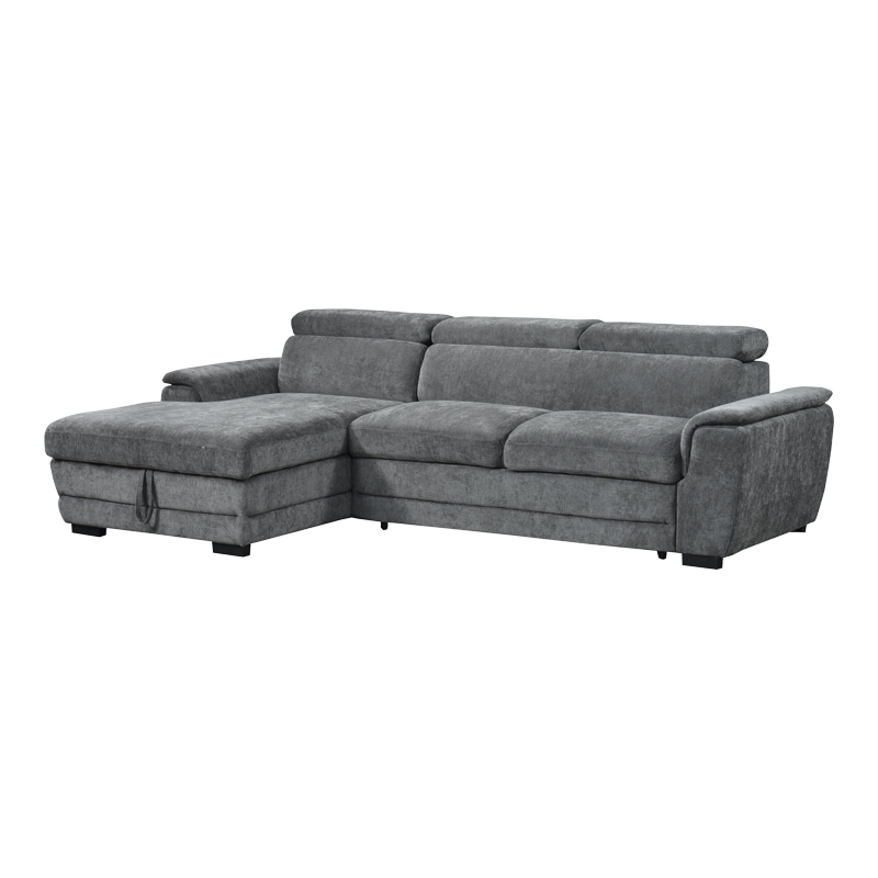 Dreamora right corner pakoworld corner sofa bed with storage space anthracite fabric 270x167x82cm