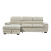 Γωνιακός καναπές-κρεβάτι δεξία γωνία Dreamora pakoworld με αποθηκευτικό ύφασμα μπεζ 270x167x82εκ