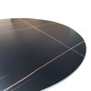 Τραπέζι Orbital pakoworld sintered stone μαύρη όψη μαρμάρου με μαύρα μεταλλικά πόδια Φ120x76εκ