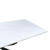 Mattias table pakoworld white marble sintered stone with black metal legs 180x90x75cm