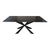 Mattias table pakoworld black marble sintered stone with black metal legs 180x90x75cm