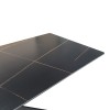 Mattias table pakoworld black marble sintered stone with black metal legs 180x90x75cm