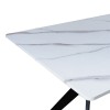 Ezali pakoworld mdf table white marble look with black metal legs 140x80x75cm