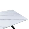 Ezali pakoworld mdf table white marble look with black metal legs 140x80x75cm