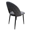 Lovingo pakoworld chair anthracite velvet with black metal legs, 50x47x85.5cm