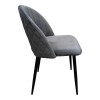 Lovingo pakoworld chair anthracite velvet with black metal legs, 50x47x85.5cm