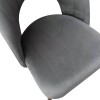Lovingo pakoworld chair anthracite velvet with black metal legs, 50x47x85.5cm