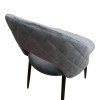 Lovingo pakoworld chair anthracite velvet with black metal legs, 50x47x85.5cm