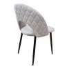 Lovingo pakoworld chair grey velvet with black metal legs, 50x47x85.5cm