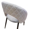 Lovingo pakoworld chair grey velvet with black metal legs, 50x47x85.5cm