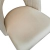 Lovingo pakoworld chair, beige velvet, with metal legs in natural shade, 50x47x85.5cm