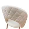 Lovingo pakoworld chair, beige velvet, with metal legs in natural shade, 50x47x85.5cm