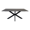 Table Bethan pakoworld sintered stone-metal black marble look-black 160x80x75cm