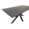 Table Bethan pakoworld sintered stone-metal black marble look-black 160x80x75cm