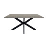 Table Bethan pakoworld sonoma with grey mdf and black metal 160x80x75cm