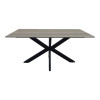 Table Bethan pakoworld sonoma with grey mdf and black metal 180x90x75cm