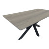 Table Bethan pakoworld sonoma with grey mdf and black metal 180x90x75cm