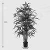 Decorative plant in a pot Rhapis Palm Inart green D80x180cm