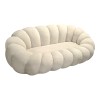 Sofa Embrace pakoworld boucle fabric in beige shade 180x105x65cm