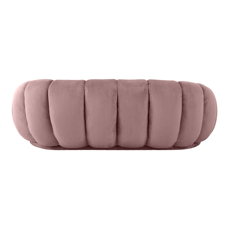 Sofa Embrace pakoworld velvet in rotten apple shade 180x105x65cm