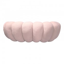 Sofa Embrace pakoworld boucle fabric in pink shade 180x105x65cm